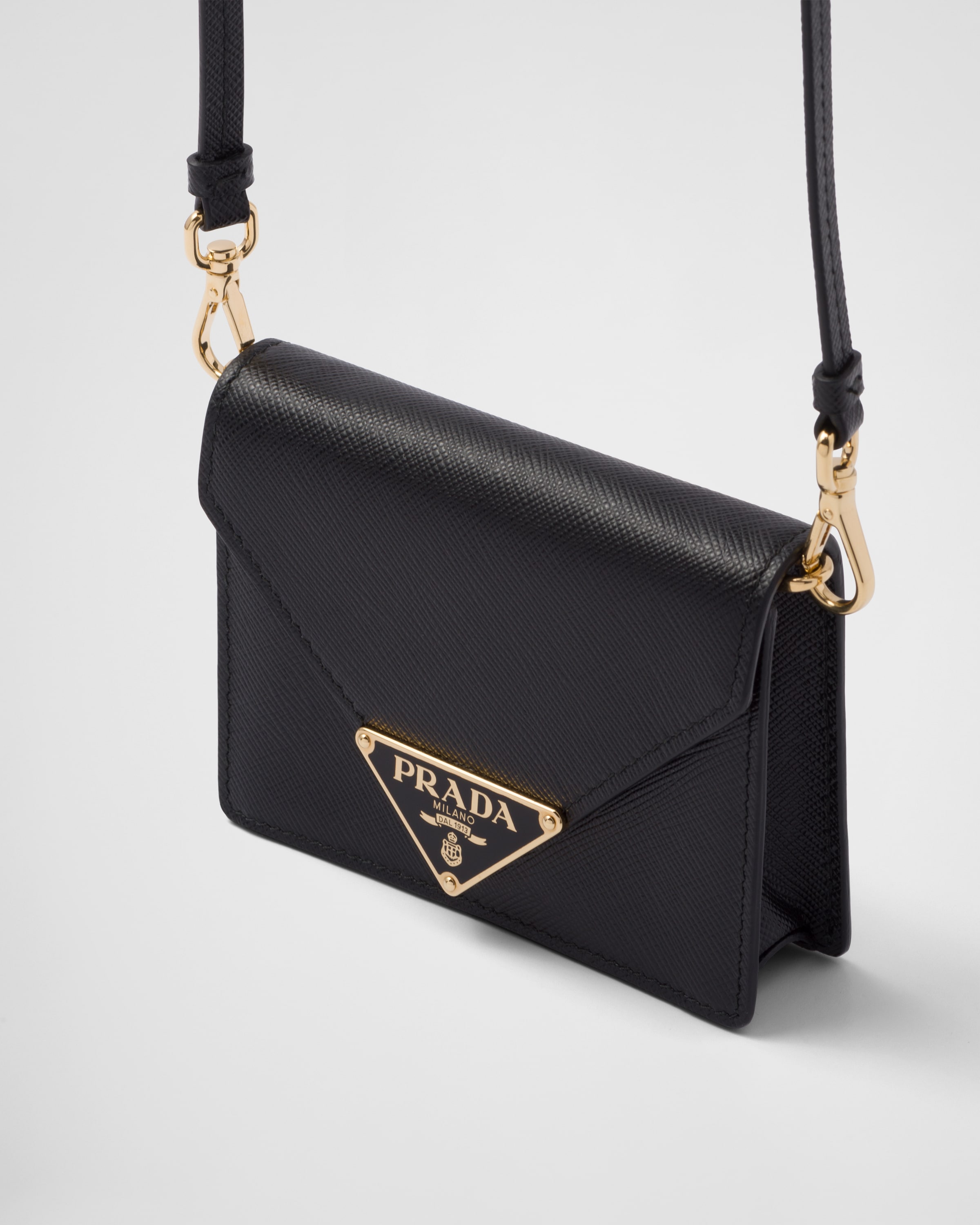 prada saffiano and leather wallet with shoulder strap｜TikTok Search