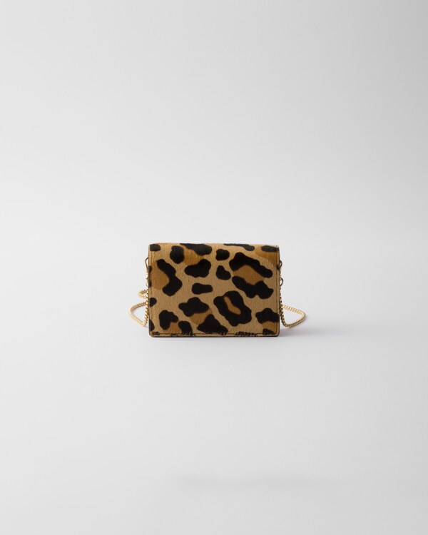Printed leather card holder with shoulder strap Printed leather card holder with shoulder strap