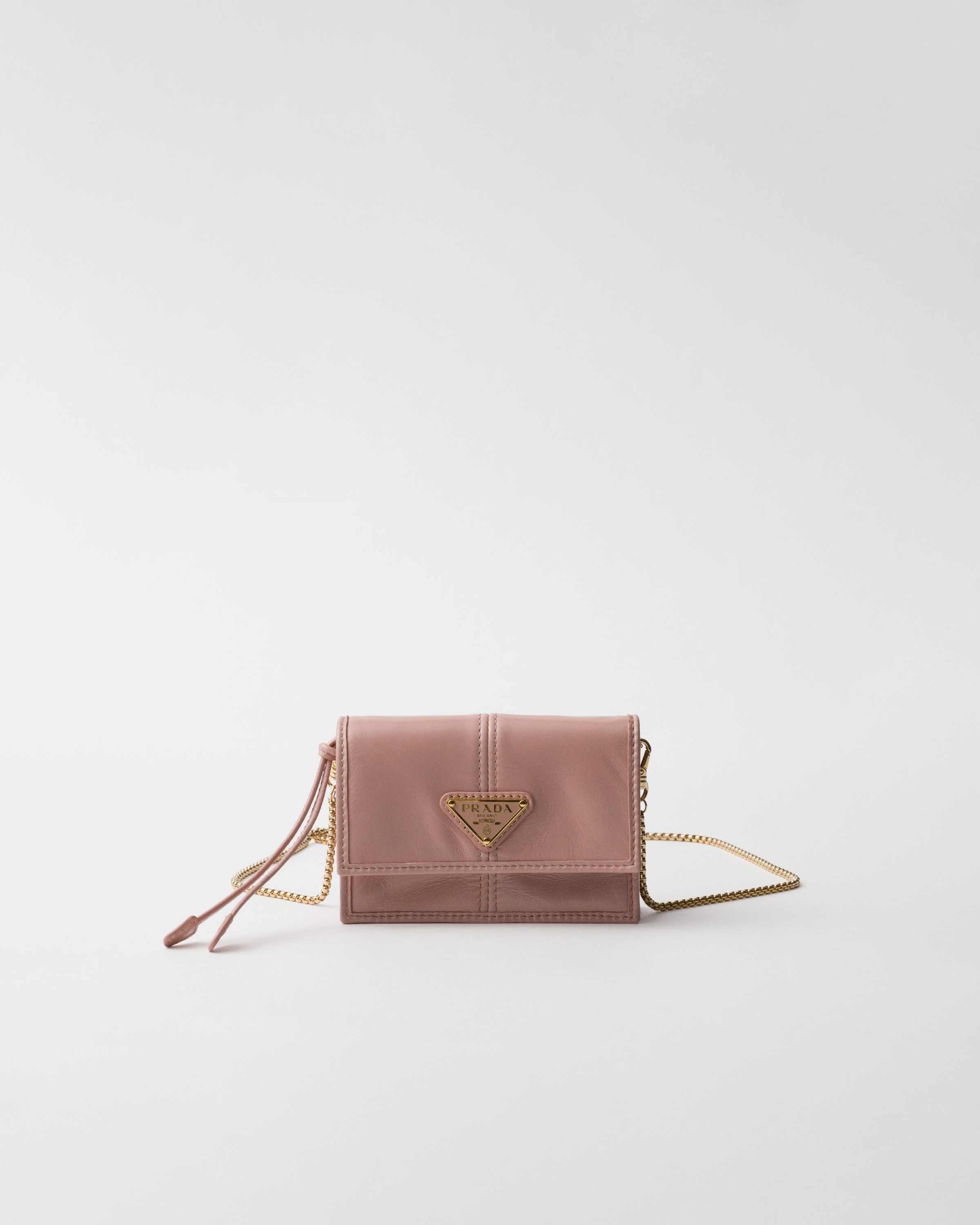 Prada mini wallet on chain on sale