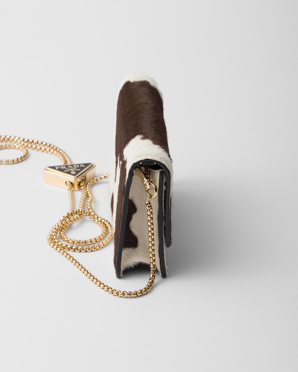 Printed leather card holder with shoulder strap Printed leather card holder with shoulder strap