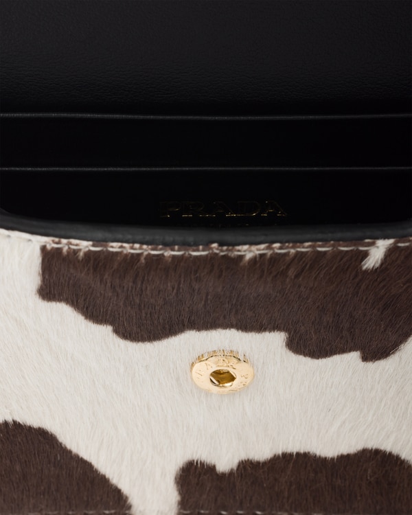 Printed leather card holder with shoulder strap Printed leather card holder with shoulder strap