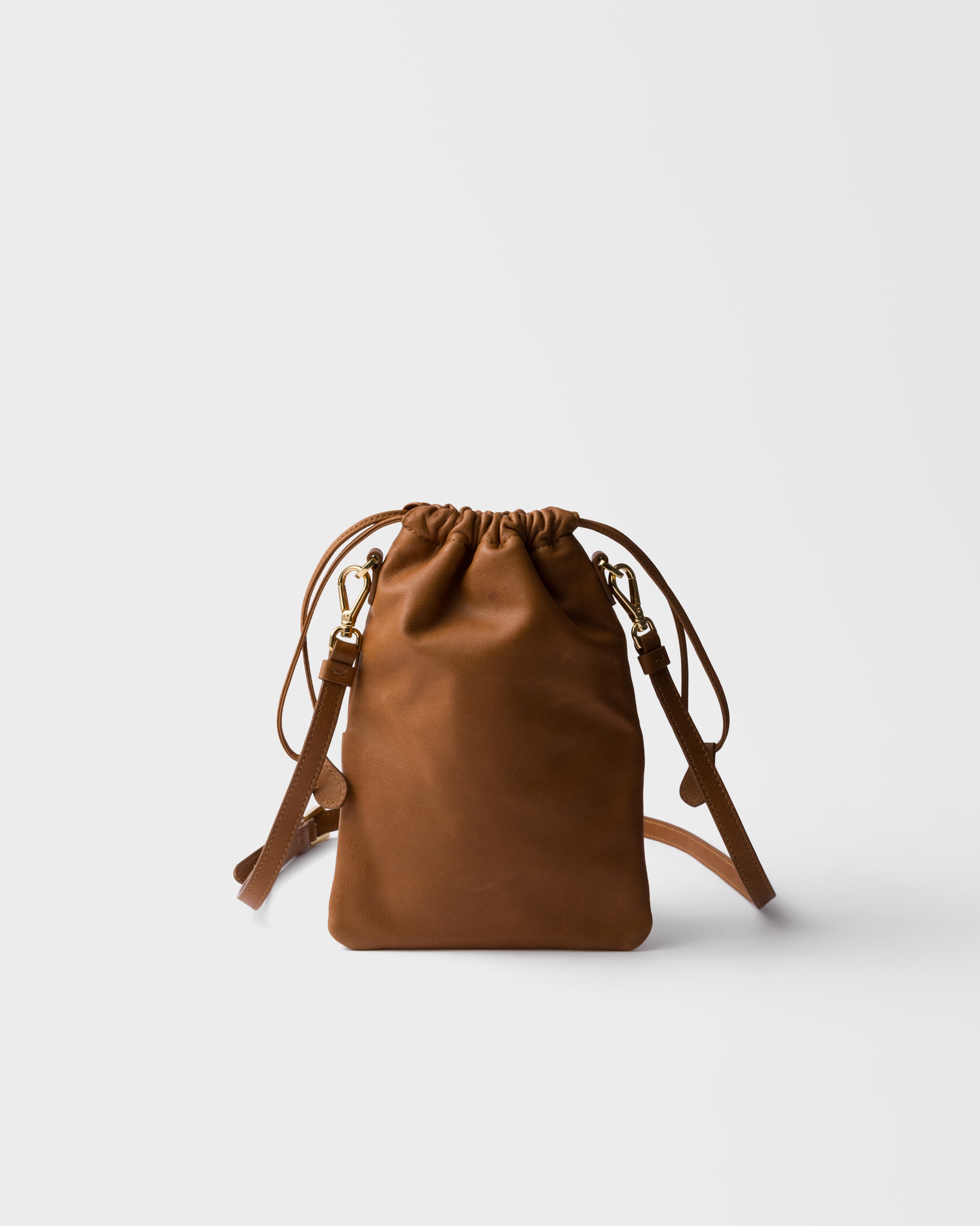 Caramel Nappa leather pouch | PRADA - United States