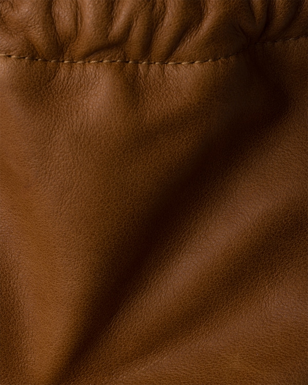 Nappa leather pouch - Caramel Nappa leather pouch - Caramel