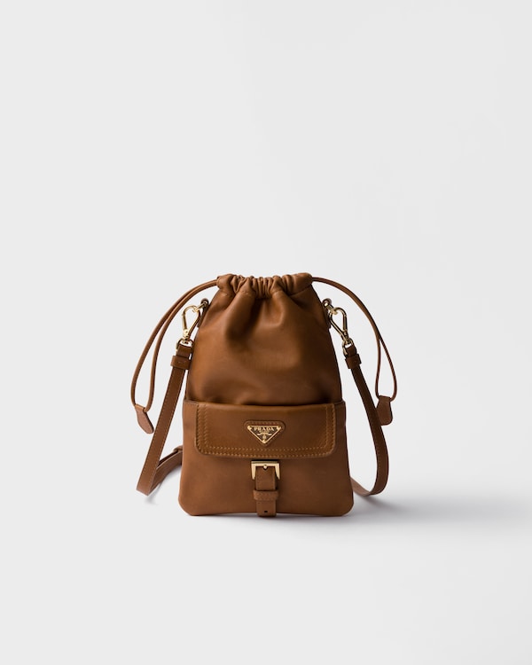 Nappa leather pouch - Caramel Nappa leather pouch - Caramel