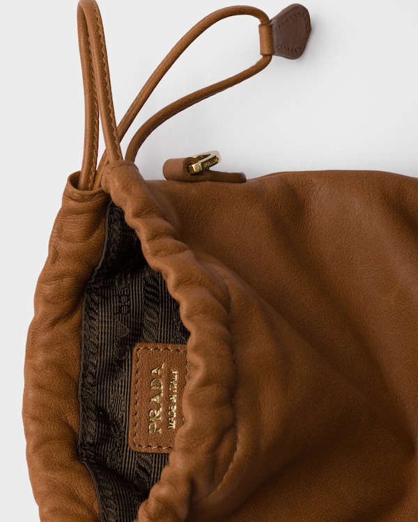 Nappa leather pouch - Caramel Nappa leather pouch - Caramel