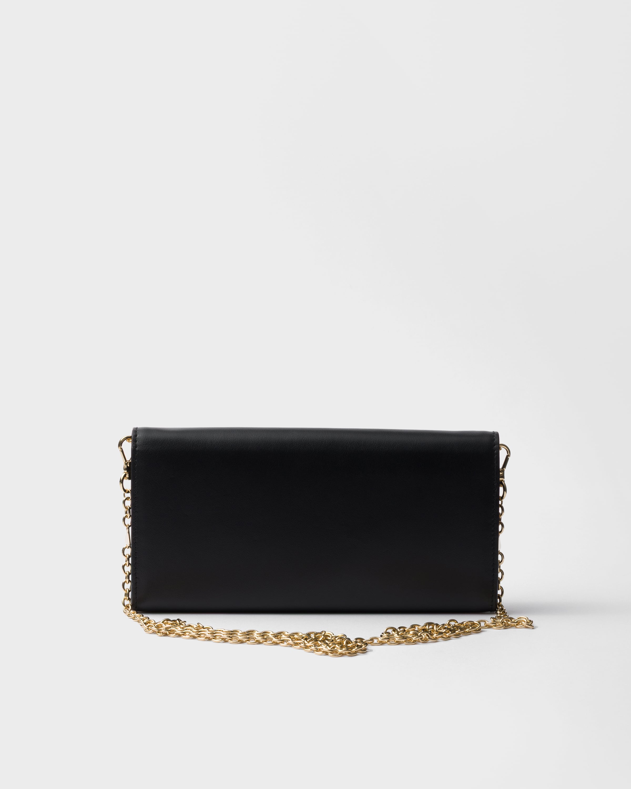 交換無料！ Black Leather wallet with chain shoulder strap | PRADA 小物