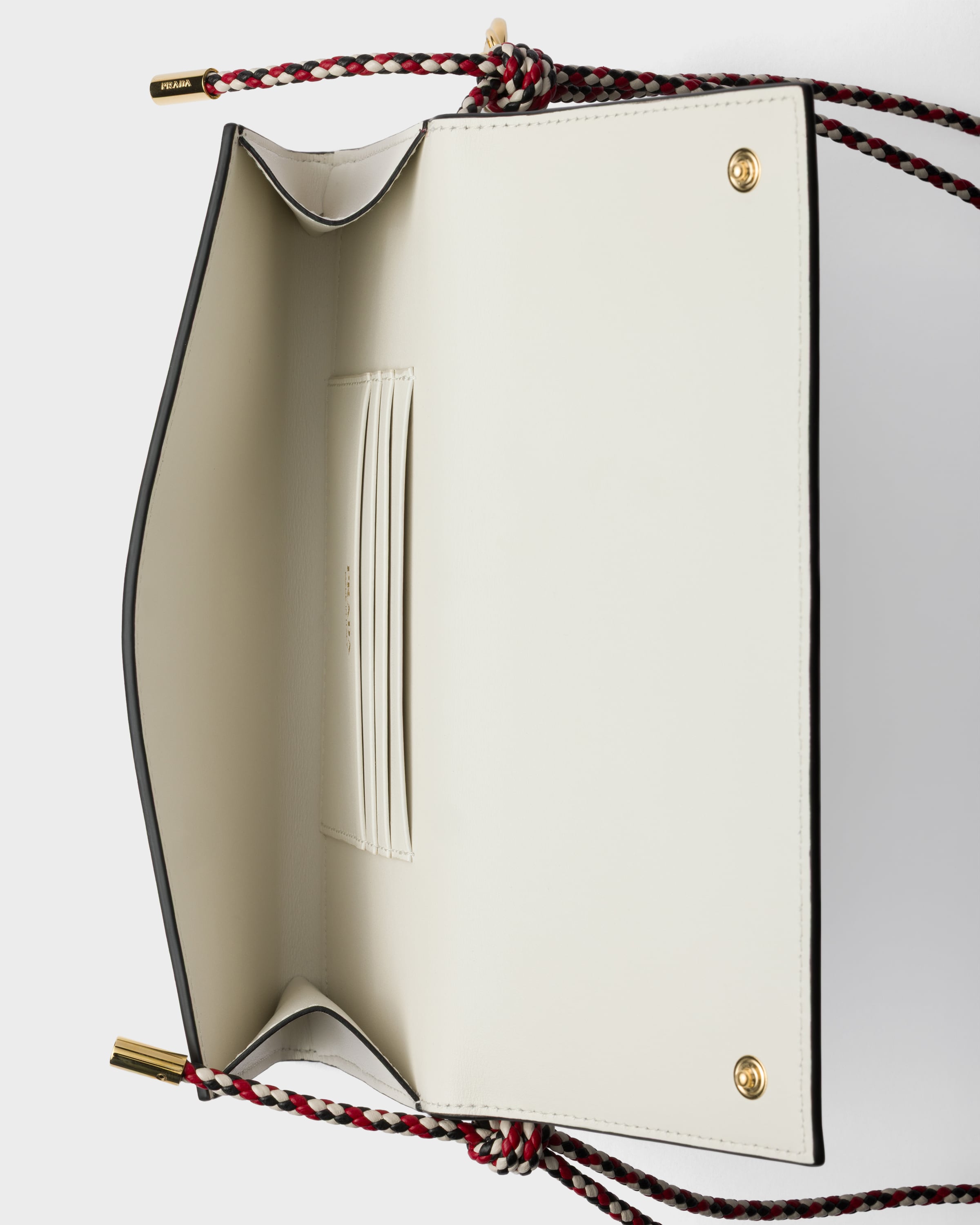 White Wallet with leather shoulder strap | PRADA
