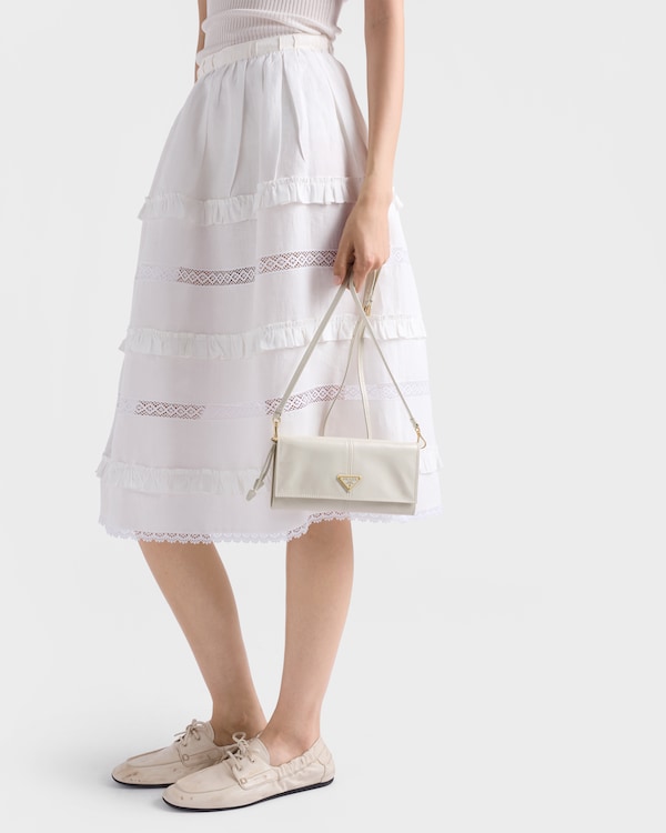 皮革钱夹配肩带 - 白色 皮革钱夹配肩带 - 白色