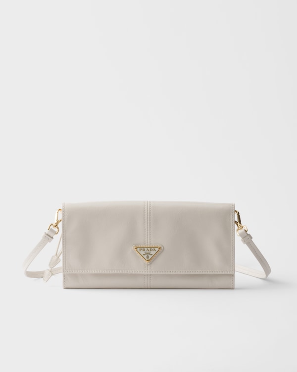 皮革钱夹配肩带 - 白色 皮革钱夹配肩带 - 白色