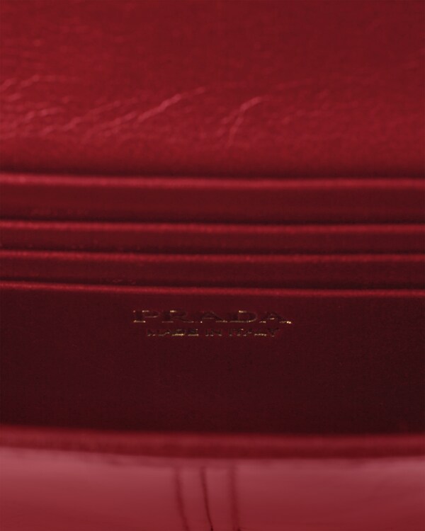 Leather wallet with shoulder strap - Red Leather wallet with shoulder strap - Red