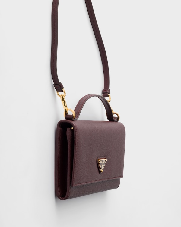 Saffiano leather wallet with shoulder strap - Bermellón Saffiano leather wallet with shoulder strap - Bermellón