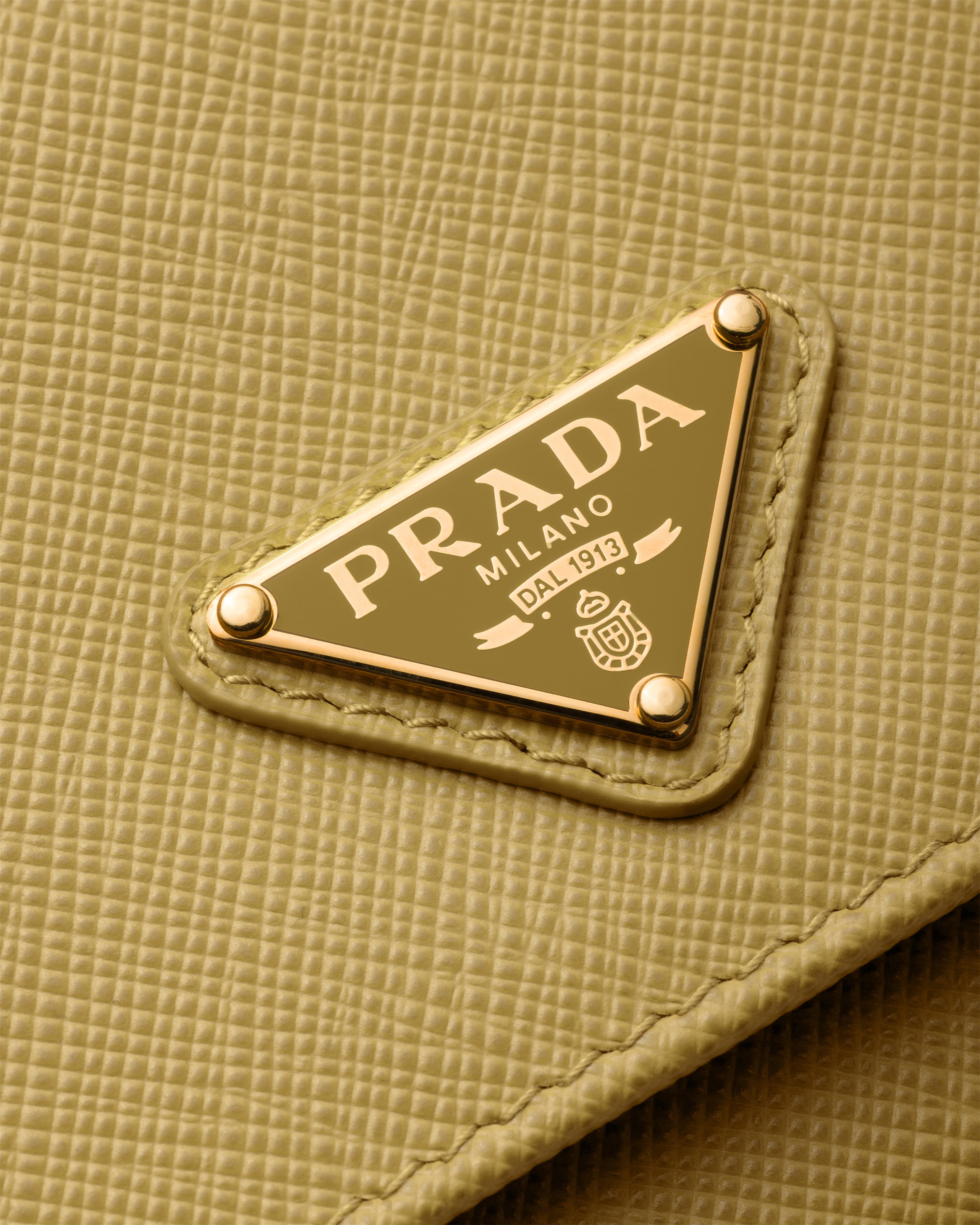 Vanilla Saffiano leather wallet with shoulder strap | PRADA