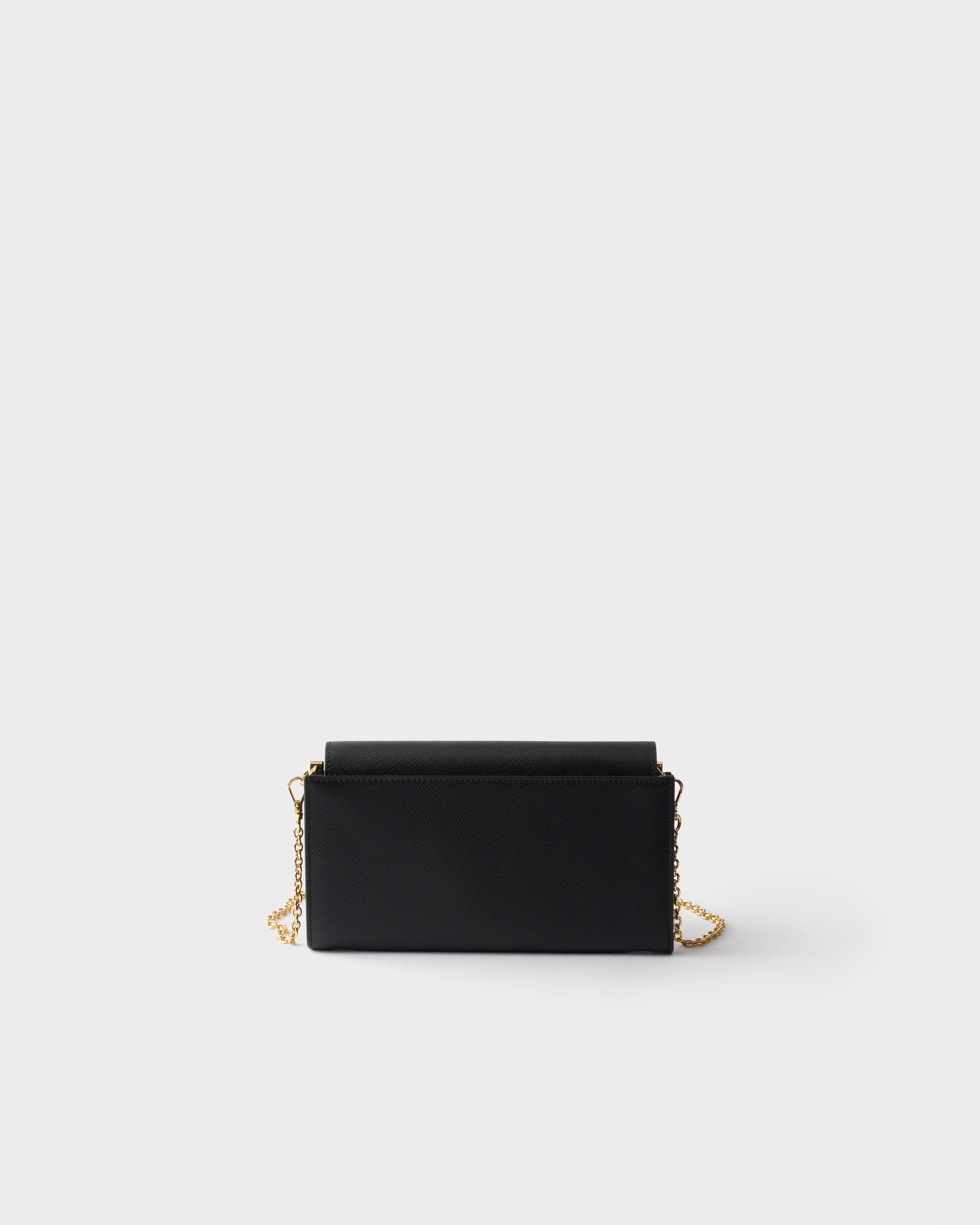 ブラック ショルダーストラップ付 サフィアーノレザー財布 | PRADA - 日本