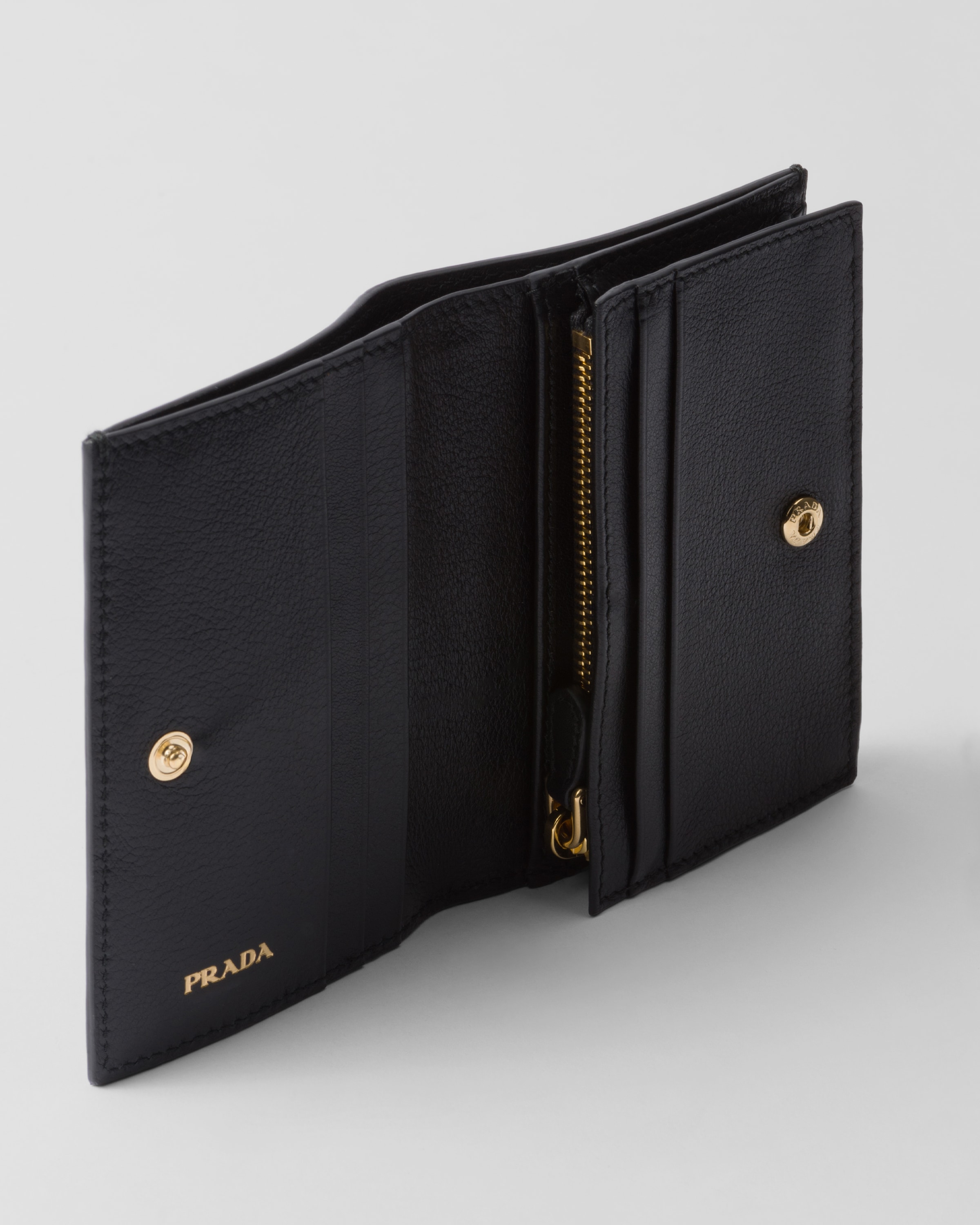 Black Small Leather Wallet PRADA