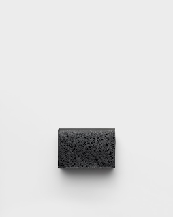 Small Saffiano leather wallet - Black Small Saffiano leather wallet - Black