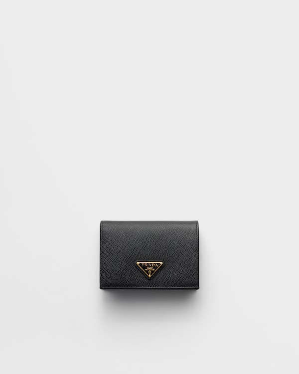 Small Saffiano leather wallet - Black Small Saffiano leather wallet - Black