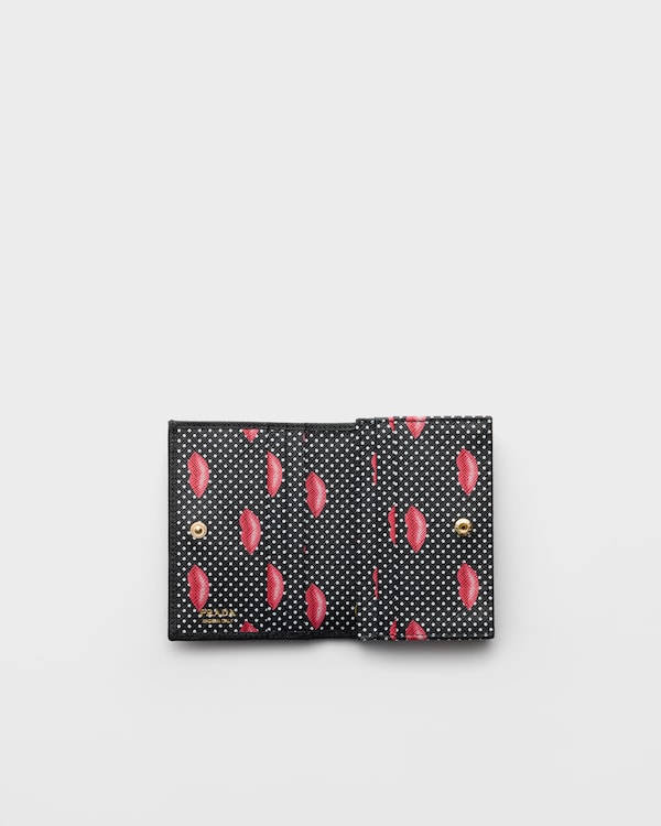 Small Saffiano leather wallet - Black Small Saffiano leather wallet - Black