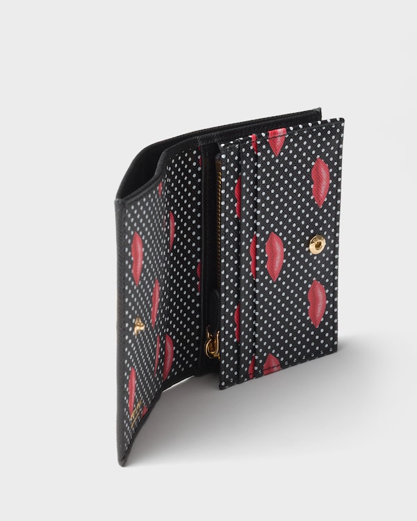 Small Saffiano leather wallet - Black Small Saffiano leather wallet - Black