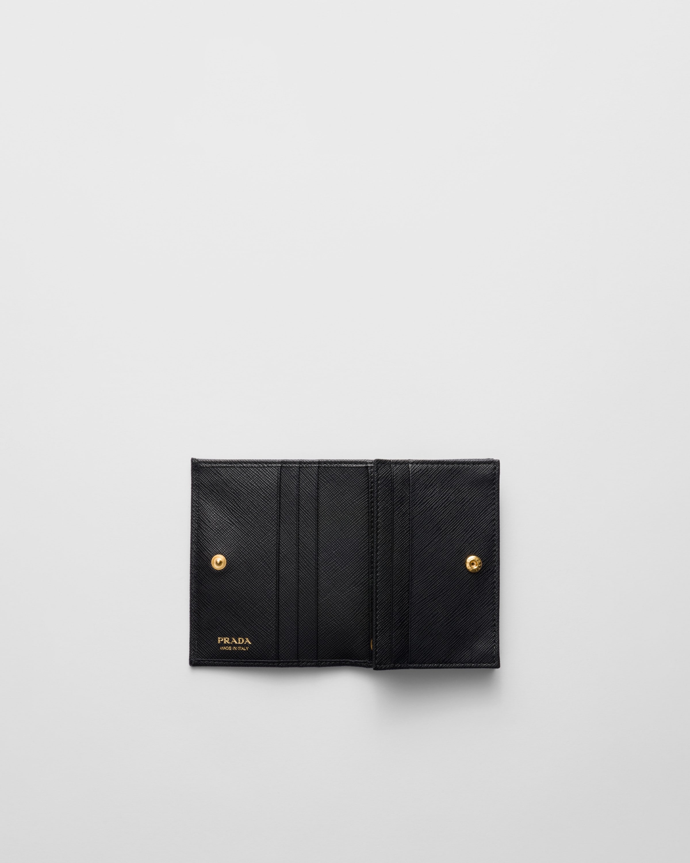 Small saffiano leather wallet prada discount