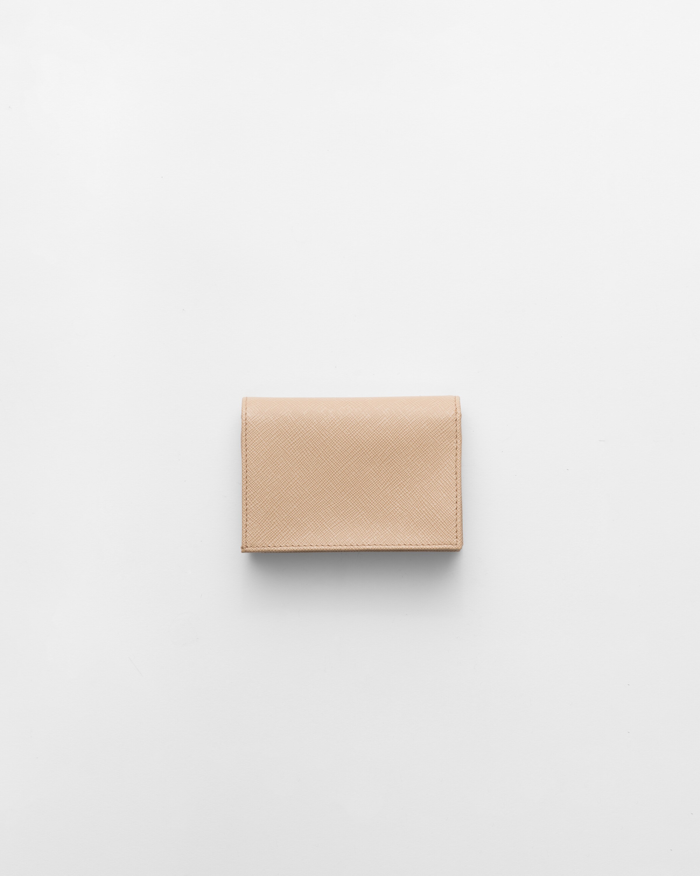 Sand Beige Small Saffiano Leather Wallet | PRADA