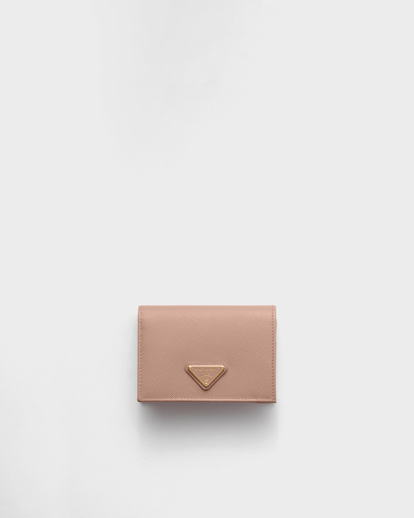 Small Saffiano Leather Wallet - Powder Pink Small Saffiano Leather Wallet - Powder Pink