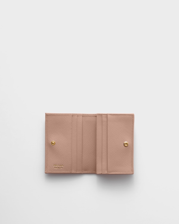 Small Saffiano Leather Wallet - Powder Pink Small Saffiano Leather Wallet - Powder Pink