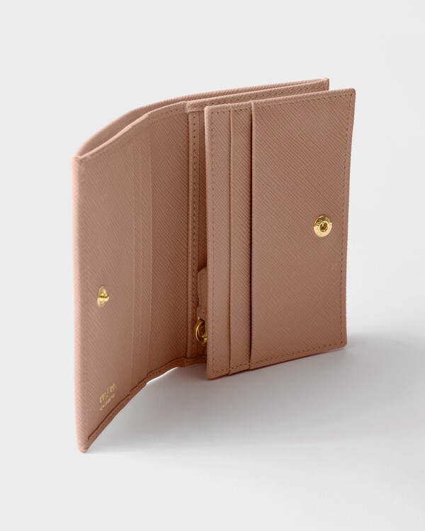 Small Saffiano Leather Wallet - Powder Pink Small Saffiano Leather Wallet - Powder Pink