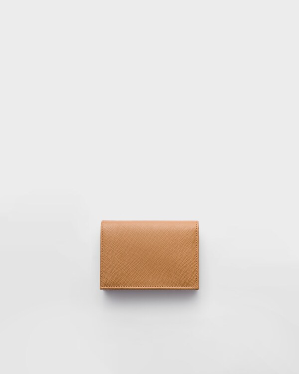 Small Saffiano Leather Wallet - Caramel Small Saffiano Leather Wallet - Caramel