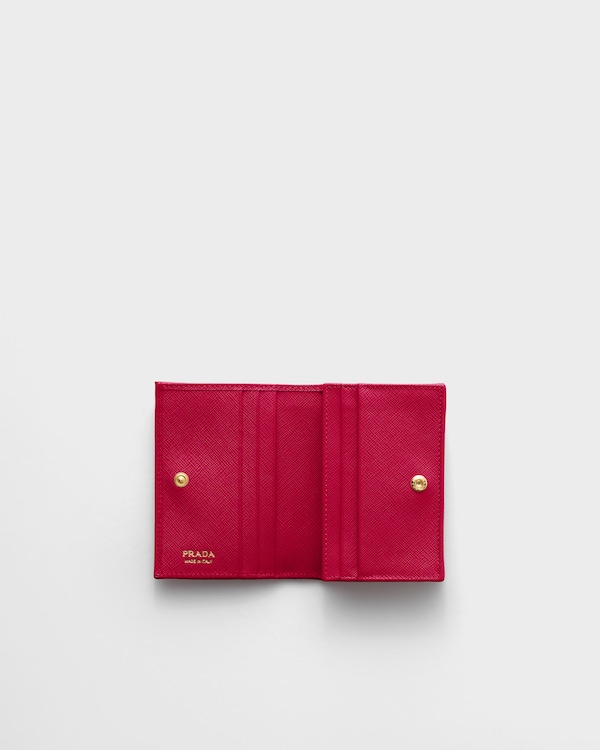 Small Saffiano Leather Wallet - Fiery Red Small Saffiano Leather Wallet - Fiery Red