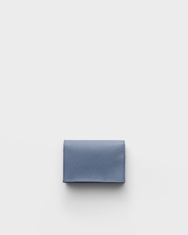 Small Saffiano Leather Wallet - Aviation Blue Small Saffiano Leather Wallet - Aviation Blue