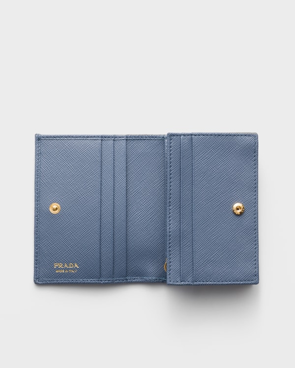 Small Saffiano Leather Wallet - Aviation Blue Small Saffiano Leather Wallet - Aviation Blue
