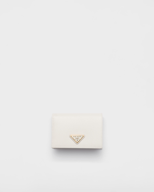 【送料無料ライン/39ショップ】 White Chalk Small PRADA | Wallet Leather Saffiano 小物