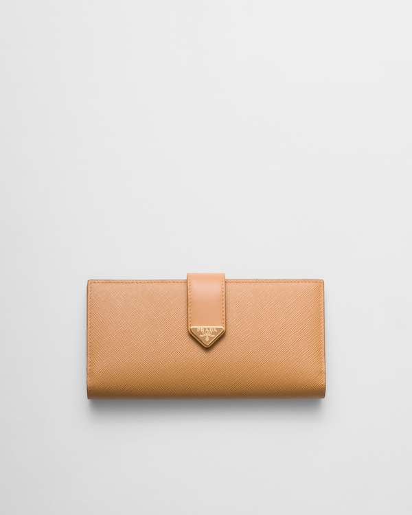 Natural Large Saffiano Leather Wallet | PRADA