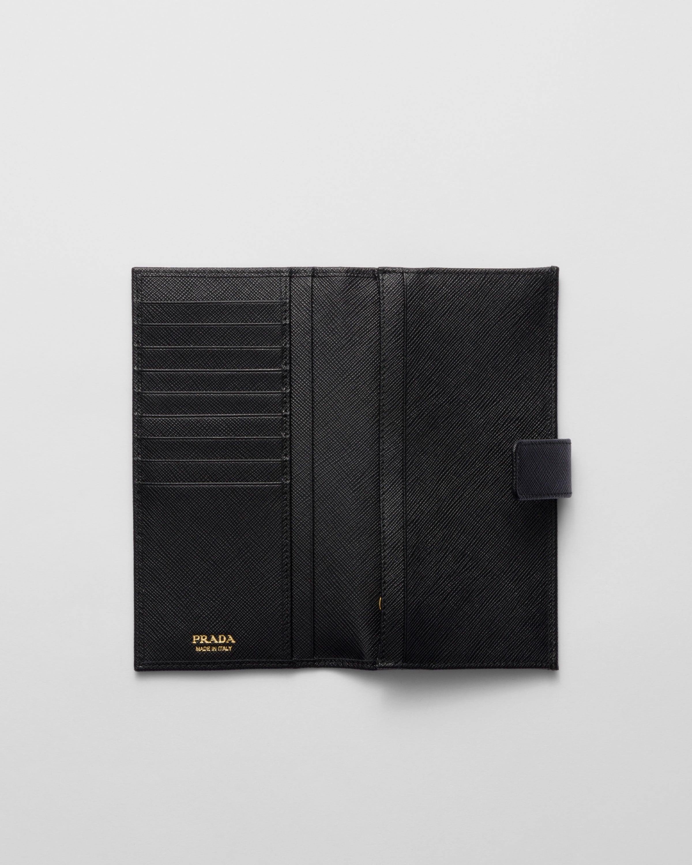 Black Large Saffiano Leather Wallet PRADA