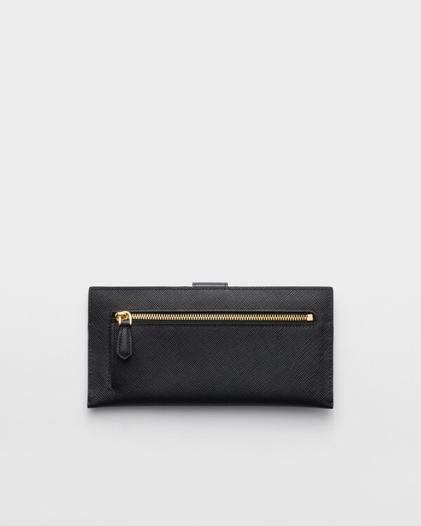 Large Saffiano and leather wallet Large Saffiano and leather wallet