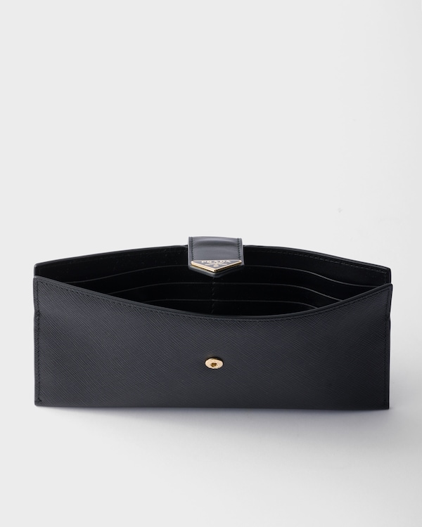 Large Saffiano and leather wallet Large Saffiano and leather wallet