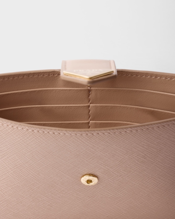 Grand portefeuille en cuir et cuir Saffiano Grand portefeuille en cuir et cuir Saffiano