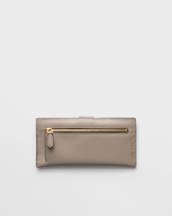 Large Saffiano and leather wallet Large Saffiano and leather wallet