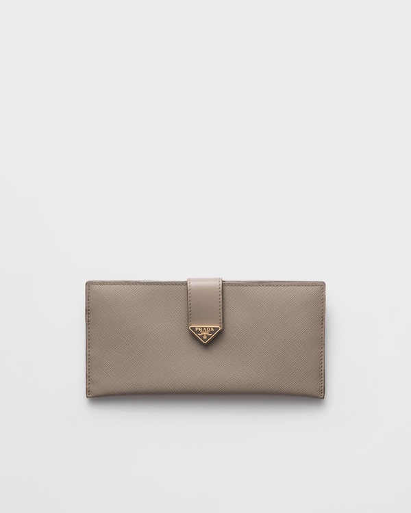 Large Saffiano and leather wallet Large Saffiano and leather wallet