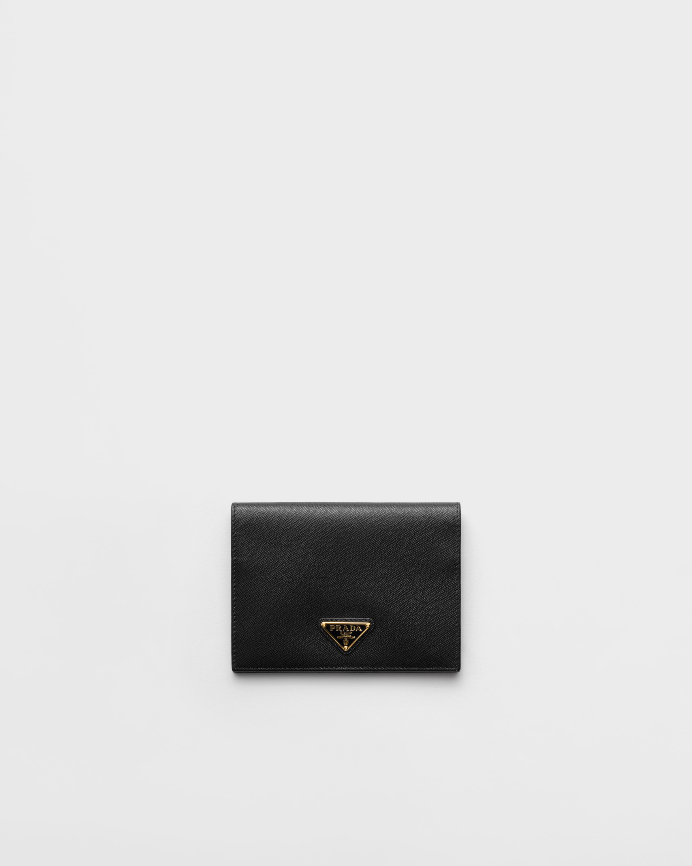 Black Saffiano leather passport holder | PRADA - Japan