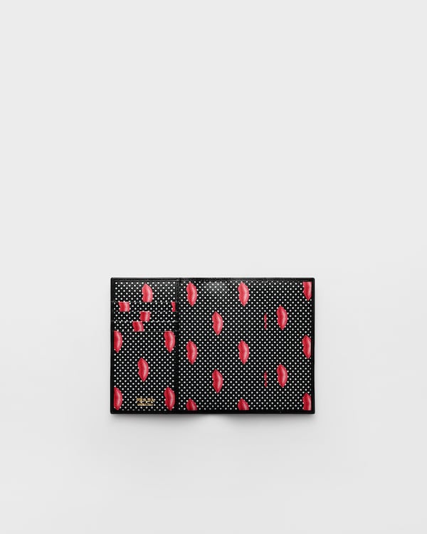 Saffiano leather passport holder - Black Saffiano leather passport holder - Black