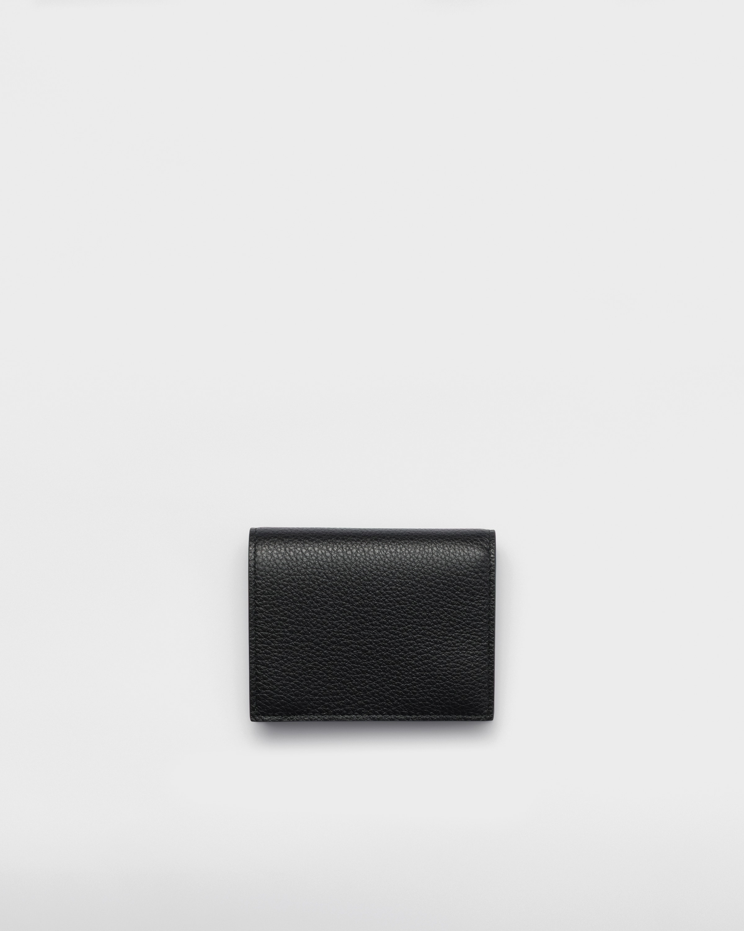 Black/Hibiscus Small Saffiano Leather Wallet | PRADA