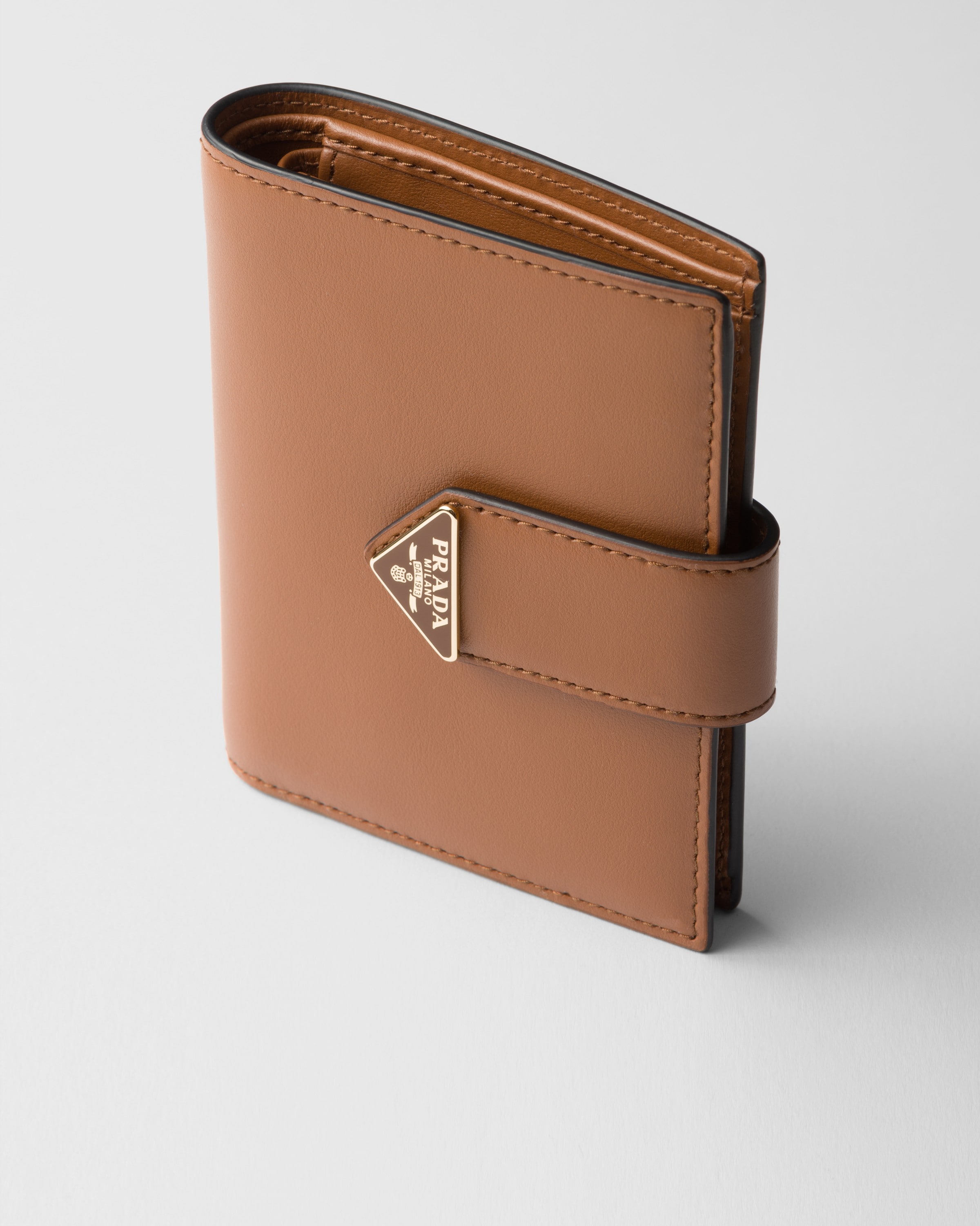 Brown prada wallet clearance