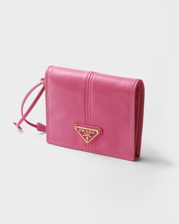 Small leather wallet - Peony Pink Small leather wallet - Peony Pink