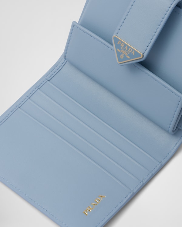 Kleine Geldbörse aus Saffiano und Leder Kleine Geldbörse aus Saffiano und Leder