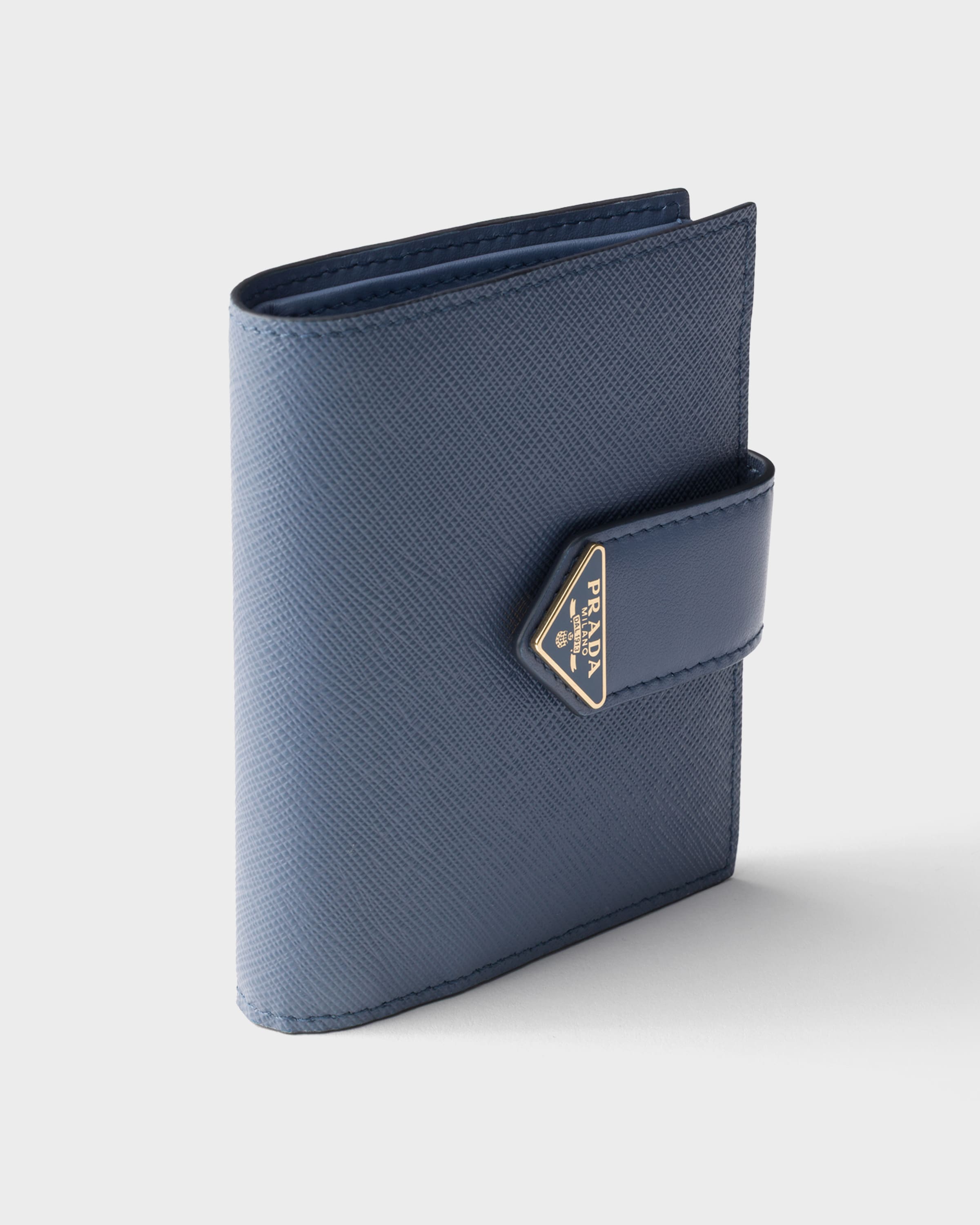 アビエーションブルー サフィアーノタブ 折り財布 | PRADA