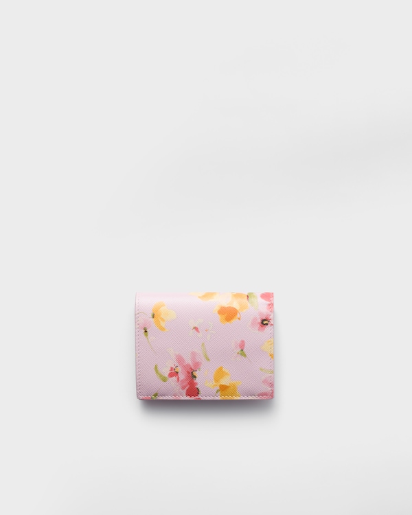 Small floral-print Saffiano leather wallet Small floral-print Saffiano leather wallet