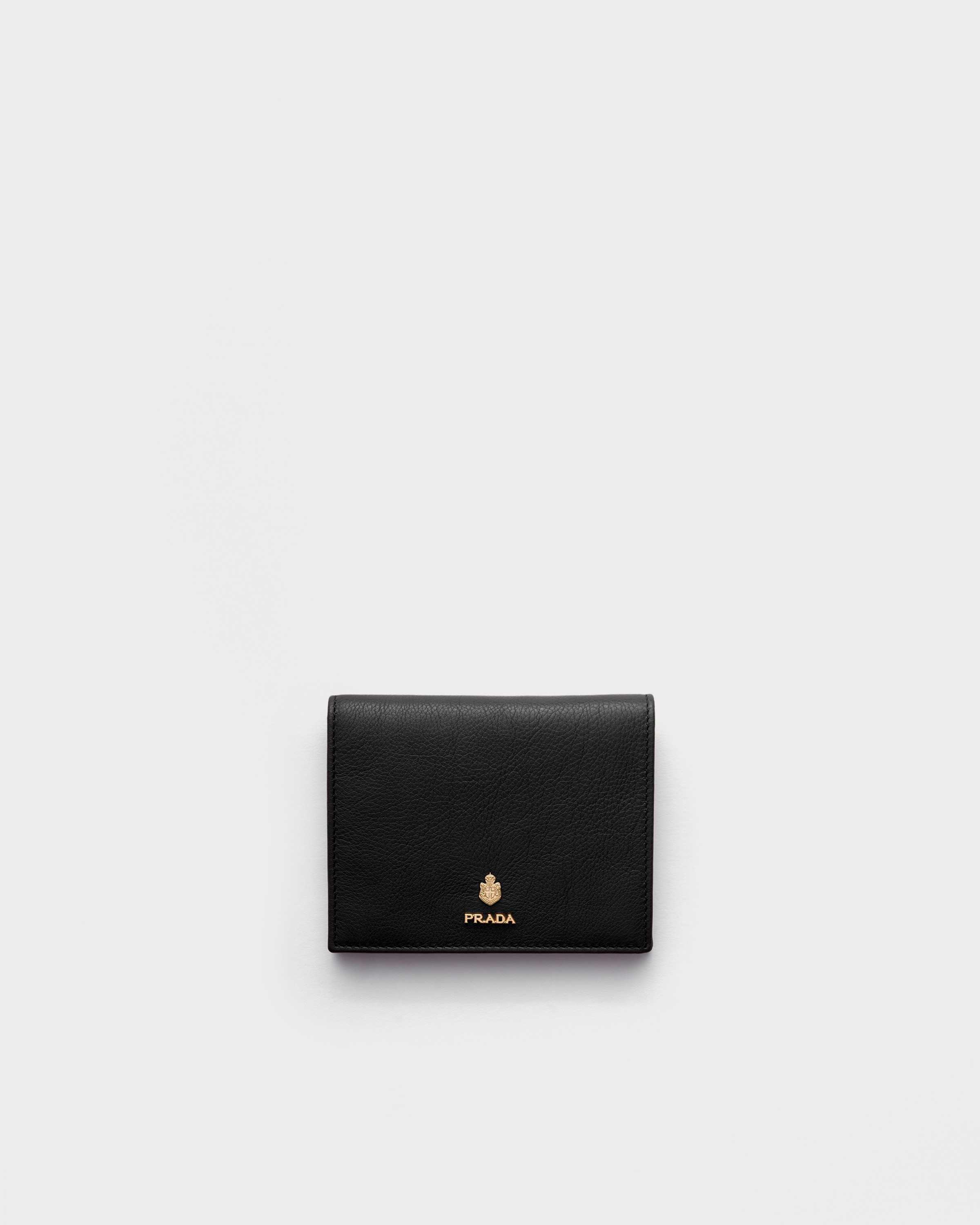 Black Small Leather Wallet | PRADA - United States