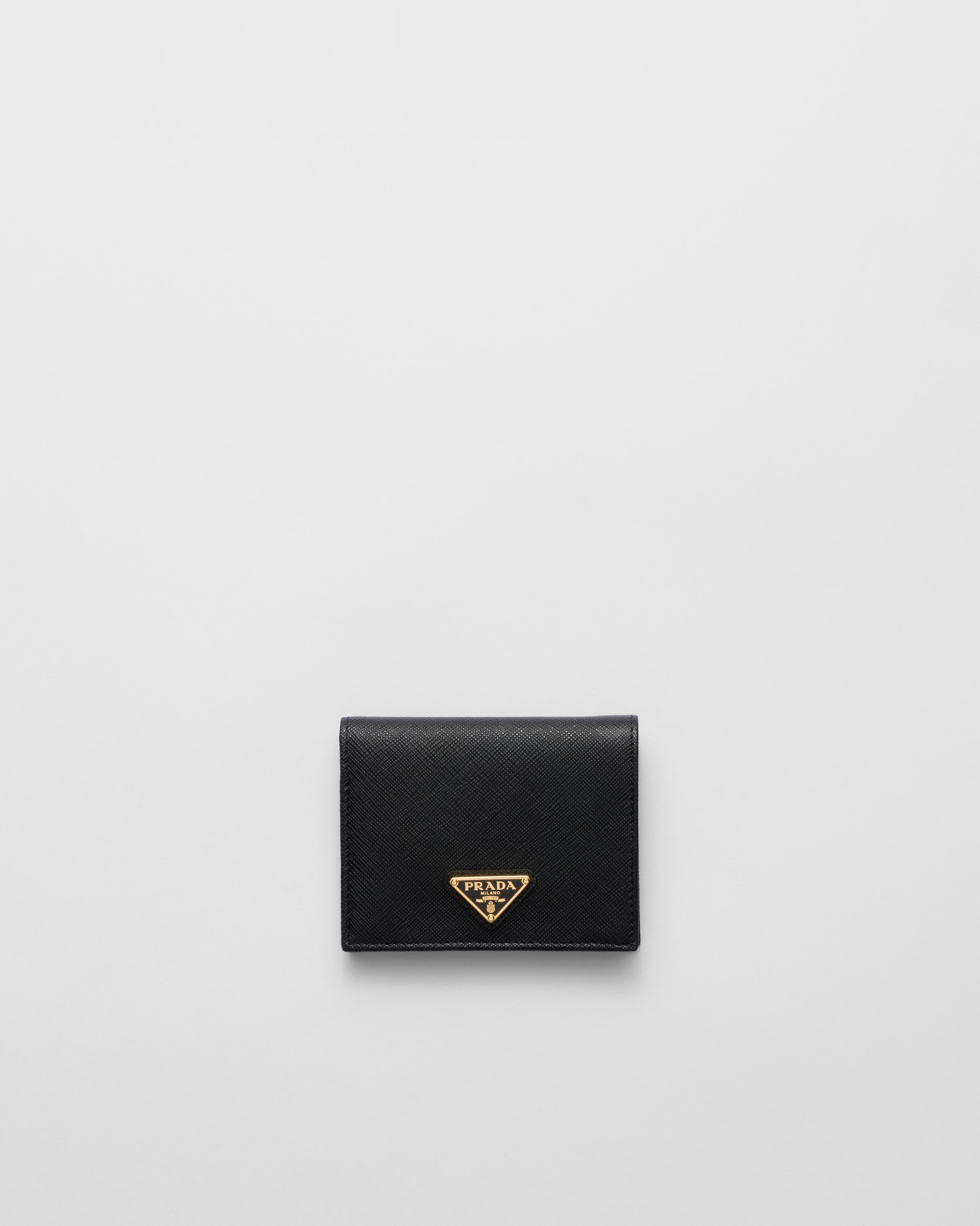 Black Small Saffiano Leather Wallet | PRADA