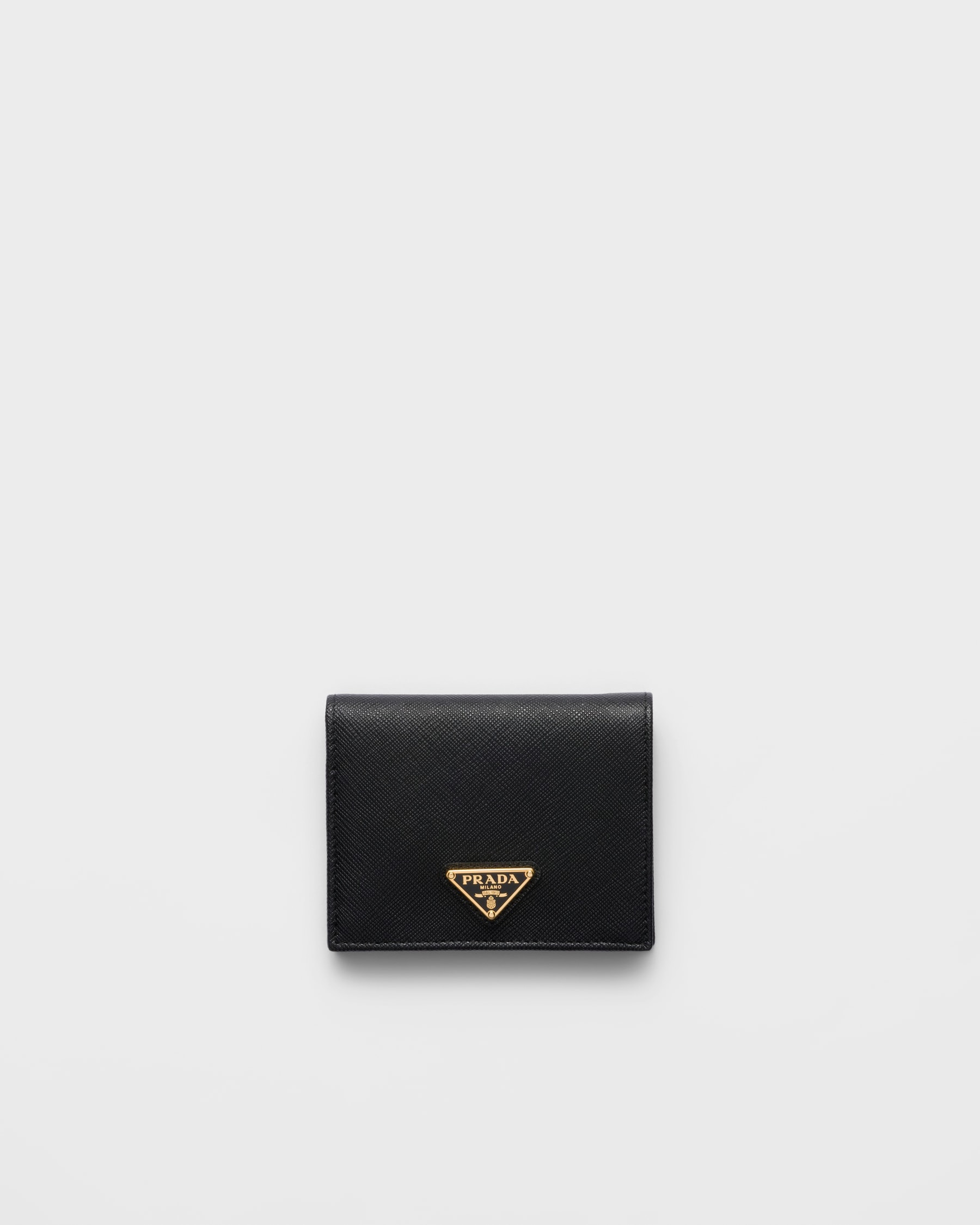 Black Small Saffiano Leather Wallet | PRADA - United States
